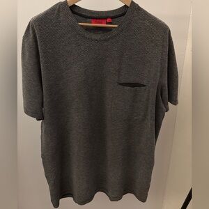 HUGO Hugo Boss Crew Neck Textured T-shirt with Pocket Relaxed Geometric Knit XL